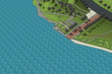 Sketchup景观模型|滨湖景观,滨水景观,现代风格-BIM建筑网