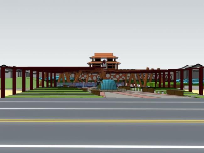 Sketchup景观模型|广场景观,现代风格 Sketchup景观模型|广场景观,现代风格