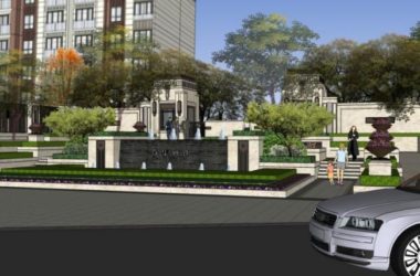 Sketchup景观模型|小区景观,住宅景观,古典风格-BIM建筑网