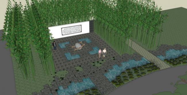 Sketchup景观模型|小型景观,新中式风格 Sketchup景观模型|小型景观,新中式风格