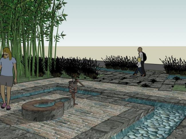 Sketchup景观模型|小型景观,新中式风格 Sketchup景观模型|小型景观,新中式风格