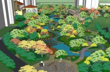 Sketchup景观模型|小区景观,住宅景观,现代风格-BIM建筑网