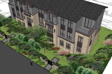 Sketchup景观模型|别墅景观,庭院景观,别墅庭院,中式风格-BIM建筑网