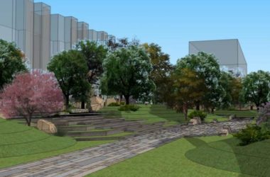 Sketchup景观模型|小区景观,住宅景观,现代风格-BIM建筑网