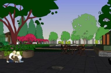 Sketchup景观模型|小区景观,住宅景观,现代风格-BIM建筑网