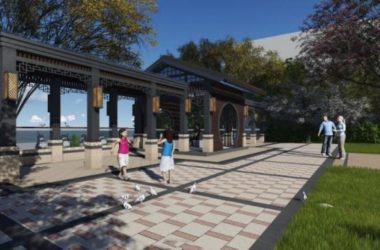 Sketchup景观模型|广场景观,廊架景观,中式风格-BIM建筑网