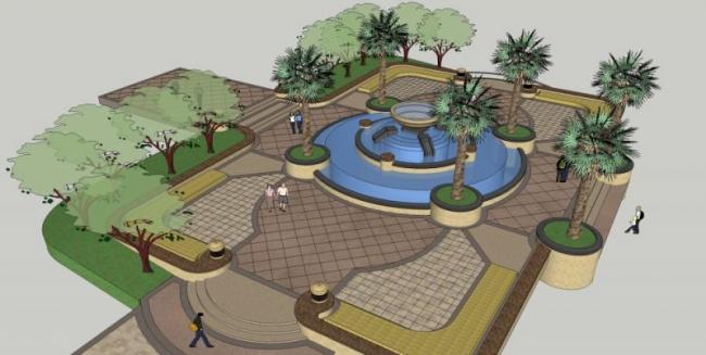 Sketchup景观模型|广场景观,现代风格 Sketchup景观模型|广场景观,现代风格