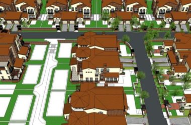 Sketchup景观模型|小区景观,住宅景观,古典风格-BIM建筑网