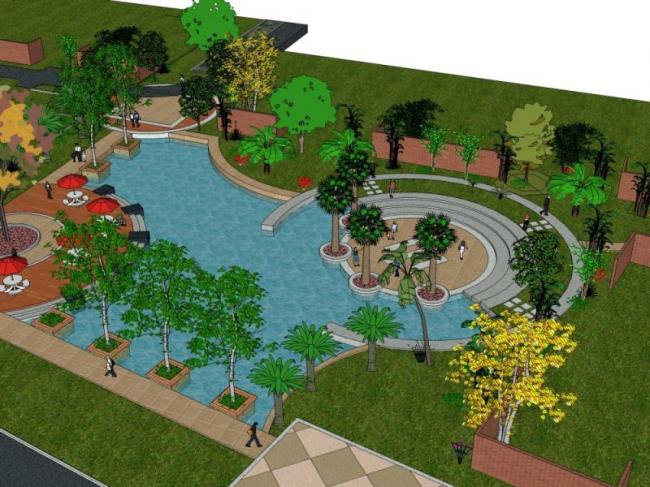 Sketchup景观模型|小区景观,现代风格 Sketchup景观模型|小区景观,现代风格