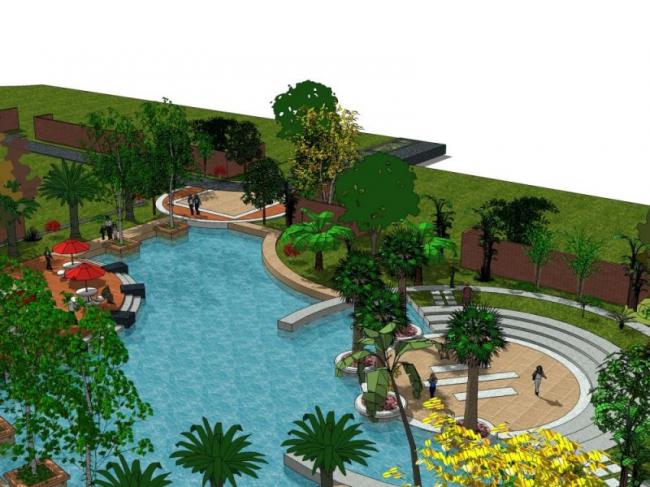 Sketchup景观模型|小区景观,现代风格 Sketchup景观模型|小区景观,现代风格