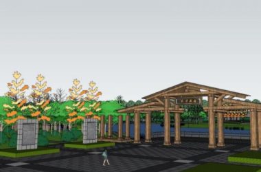 Sketchup景观模型|公园景观,中式风格-BIM建筑网