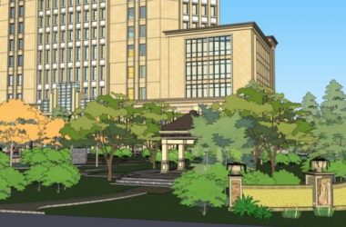 Sketchup景观模型|小区景观,住宅景观,古典风格-BIM建筑网