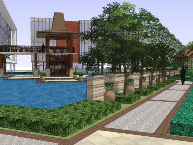 Sketchup景观模型|广场景观,现代风格 Sketchup景观模型|广场景观,现代风格