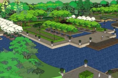 Sketchup景观模型|滨水景观,古典风格-BIM建筑网