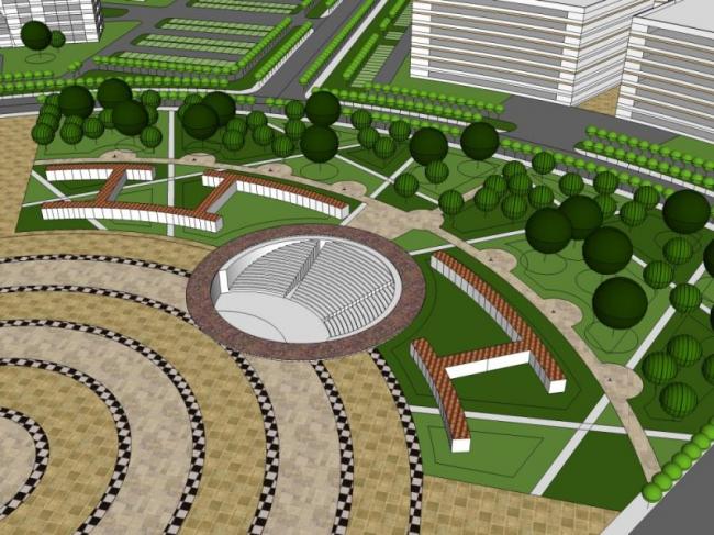 Sketchup景观模型|广场景观,现代风格 Sketchup景观模型|广场景观,现代风格