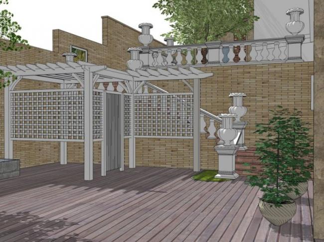 Sketchup景观模型|别墅景观,古典风格 Sketchup景观模型|别墅景观,古典风格