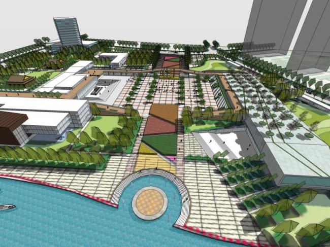 Sketchup景观模型|广场景观,现代风格 Sketchup景观模型|广场景观,现代风格