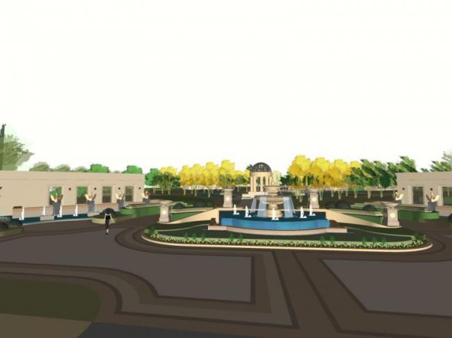 Sketchup景观模型|广场景观,古典风格 Sketchup景观模型|广场景观,古典风格