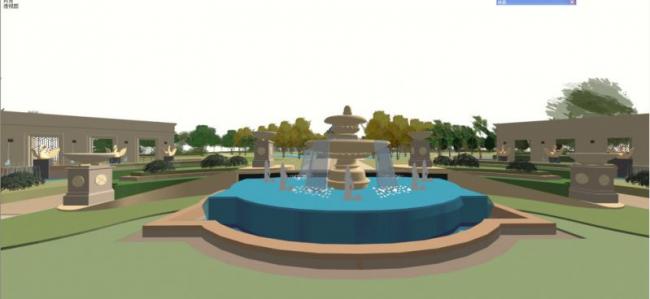 Sketchup景观模型|广场景观,古典风格 Sketchup景观模型|广场景观,古典风格
