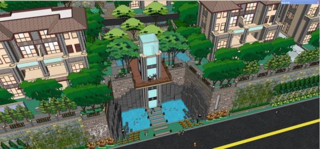 Sketchup景观模型|住宅景观,古典风格 Sketchup景观模型|住宅景观,古典风格