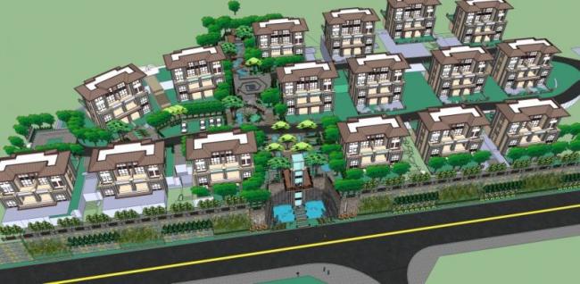 Sketchup景观模型|住宅景观,古典风格 Sketchup景观模型|住宅景观,古典风格