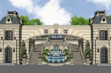 Sketchup景观模型|商业入口景观,古典风格-BIM建筑网