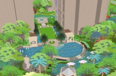 Sketchup景观模型|小区景观,欧式风格,古典风格-BIM建筑网