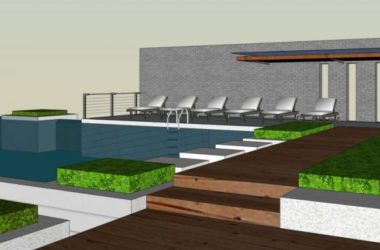 Sketchup景观模型|泳池景观,现代风格-BIM建筑网