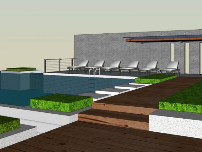 Sketchup景观模型|泳池景观,现代风格 Sketchup景观模型|泳池景观,现代风格
