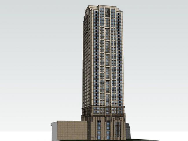 Sketchup办公模型|超高层办公楼,现代风格 Sketchup办公模型|超高层办公楼,现代风格