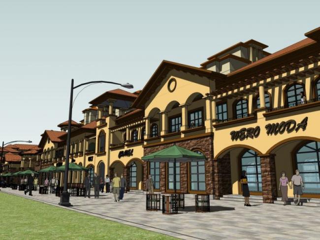 Sketchup商业模型|商业街,西班牙古典风格 Sketchup商业模型|商业街,西班牙古典风格