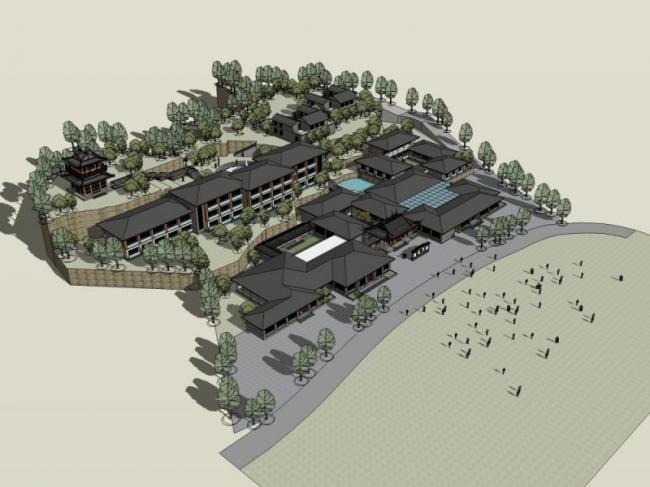 Sketchup酒店模型|多层园林酒店,中式风格 Sketchup酒店模型|多层园林酒店,中式风格