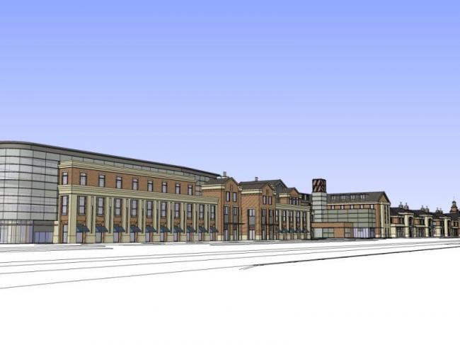 Sketchup商业模型|多层商业街,英式风格 Sketchup商业模型|多层商业街,英式风格