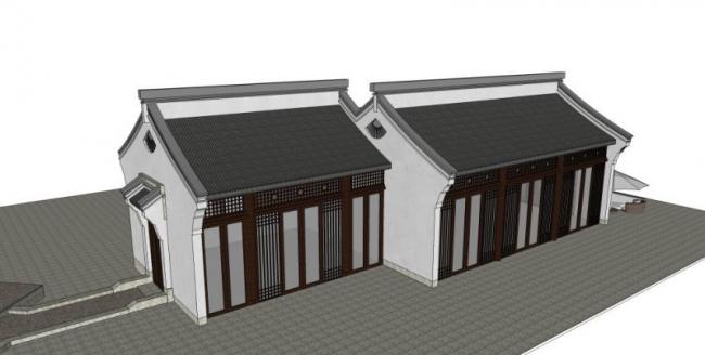 Sketchup商业模型|餐厅,中式风格 Sketchup商业模型|餐厅,中式风格