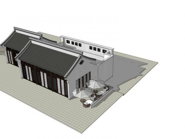 Sketchup商业模型|餐厅,中式风格 Sketchup商业模型|餐厅,中式风格