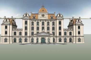 Sketchup酒店模型|多层酒店,古典风格-BIM建筑网