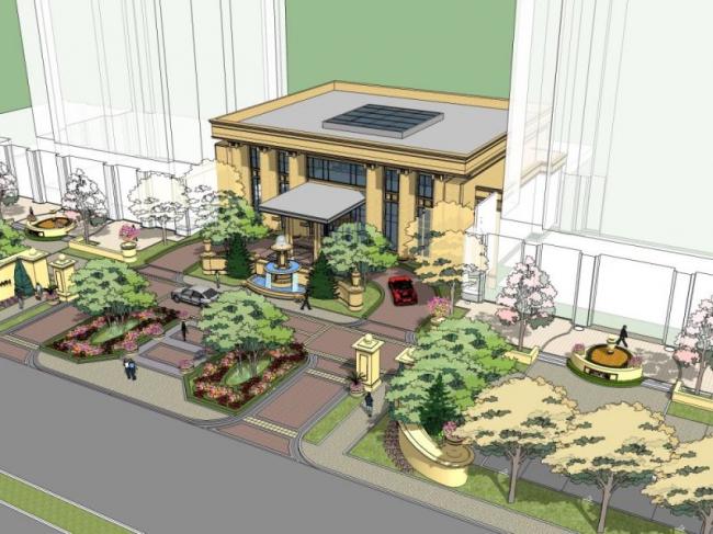 Sketchup住宅模型|小区入口,欧式风格 Sketchup住宅模型|小区入口,欧式风格