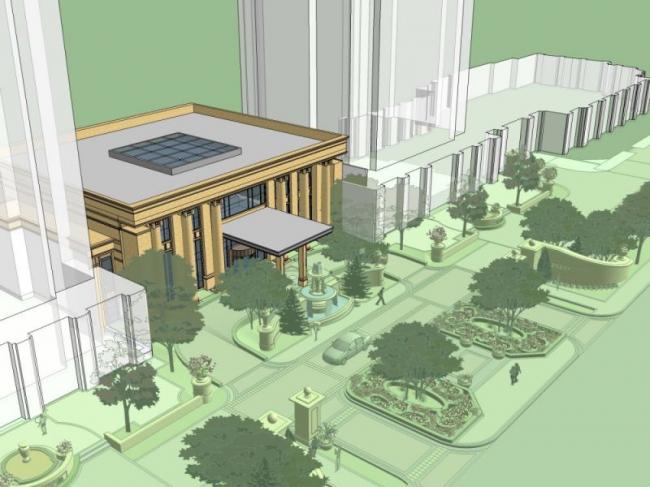 Sketchup住宅模型|小区入口,欧式风格 Sketchup住宅模型|小区入口,欧式风格