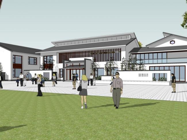 Sketchup商业模型|低层会所,中式风格 Sketchup商业模型|低层会所,中式风格