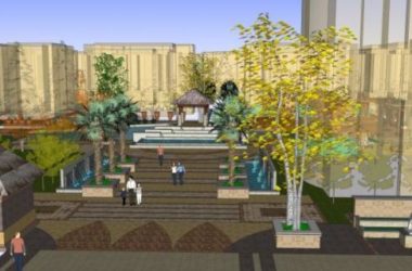 Sketchup景观模型|居住区景观,住宅景观,古典风格-BIM建筑网