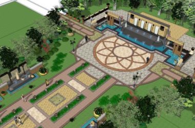 Sketchup景观模型|广场景观,古典风格-BIM建筑网