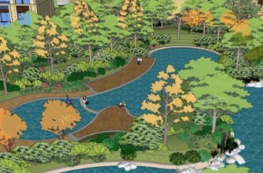 Sketchup景观模型|小区景观,住宅景观,现代风格-BIM建筑网