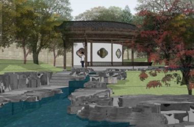 Sketchup景观模型|庭院景观,中式风格-BIM建筑网