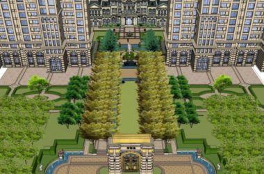 Sketchup景观模型|小区景观,住宅景观,法式风格,古典风格-BIM建筑网