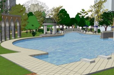 Sketchup景观模型|小区景观,住宅景观,古典风格-BIM建筑网