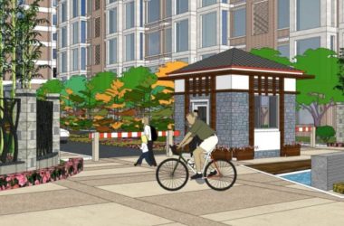 Sketchup景观模型|小区景观,住宅景观,现代风格-BIM建筑网