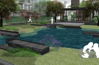 Sketchup景观模型|小区景观,住宅景观,现代风格-BIM建筑网