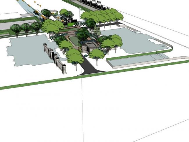 Sketchup景观模型|公园景观,古典风格 Sketchup景观模型|公园景观,古典风格