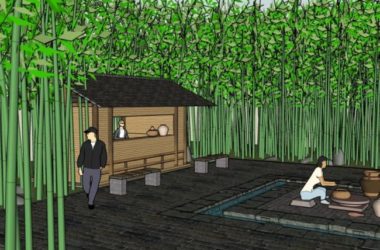 Sketchup景观模型|景观设计,庭院景观,中式风格-BIM建筑网