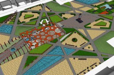 Sketchup景观模型|广场景观,现代风格-BIM建筑网